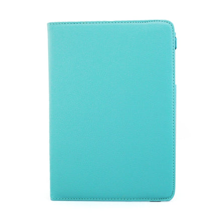 Litchi Texture 360 Degree Rotating Leather Protective Case with Holder for Galaxy Tab A 9.7 / P550 / T550(Blue)-garmade.com