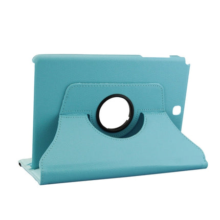 Litchi Texture 360 Degree Rotating Leather Protective Case with Holder for Galaxy Tab A 9.7 / P550 / T550(Blue)-garmade.com