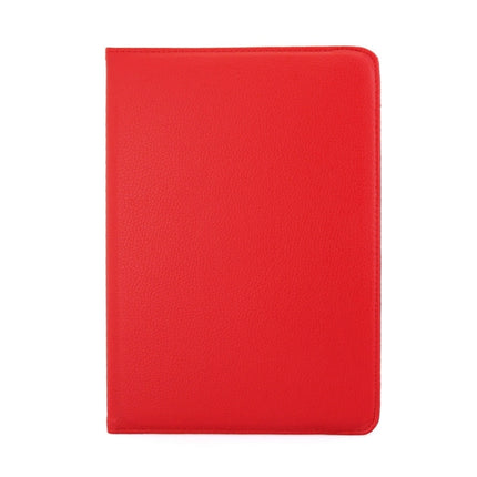 Litchi Texture 360 Degree Rotating Leather Protective Case with Holder for Galaxy Tab A 9.7 / P550 / T550(Red)-garmade.com