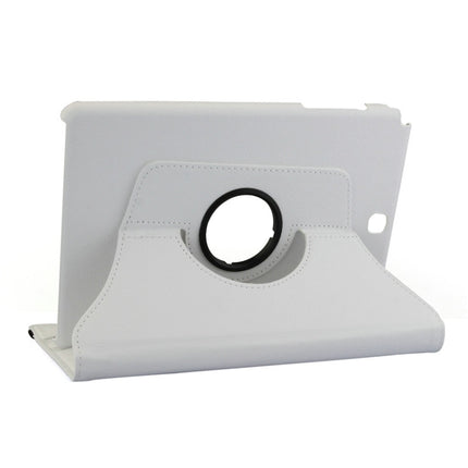Litchi Texture 360 Degree Rotating Leather Protective Case with Holder for Galaxy Tab A 9.7 / P550 / T550(White)-garmade.com