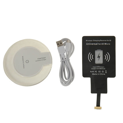 FANTASY Wireless Charger & Wireless Charging Receiver, For Galaxy Note Edge / N915V / N915P / N915T / N915A(White)-garmade.com