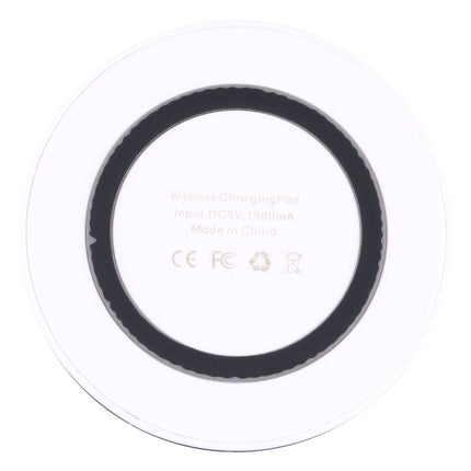 Universal QI Standard Round Wireless Charging Pad (White + Black)-garmade.com