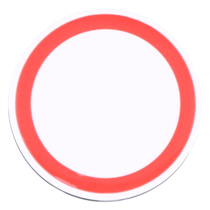 Universal QI Standard Round Wireless Charging Pad (White + Red)-garmade.com