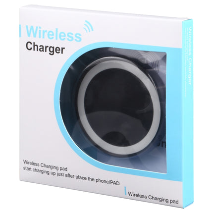 5W Universal QI Standard Round Wireless Charging Pad (Black + White)-garmade.com