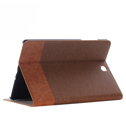 Cross Texture Leather Case with Holder & Card slots & Wallet for Galaxy Tab A 9.7 4G LTE / T555(Coffee)-garmade.com