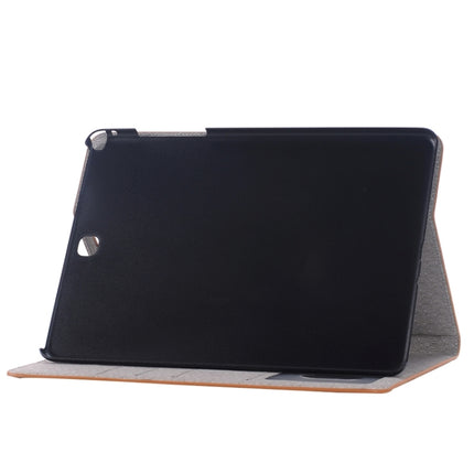 Cross Texture Leather Case with Holder & Card slots & Wallet for Galaxy Tab A 9.7 4G LTE / T555(Coffee)-garmade.com
