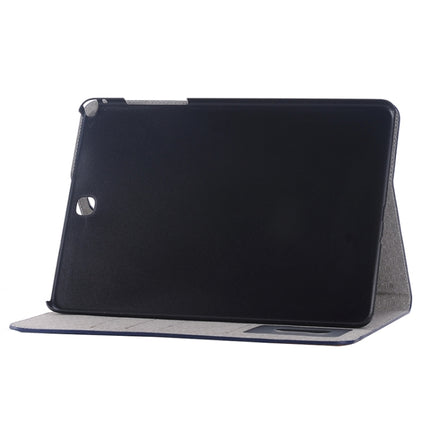 Cross Texture Leather Case with Holder & Card slots & Wallet for Galaxy Tab A 9.7 4G LTE / T555(Dark Blue)-garmade.com