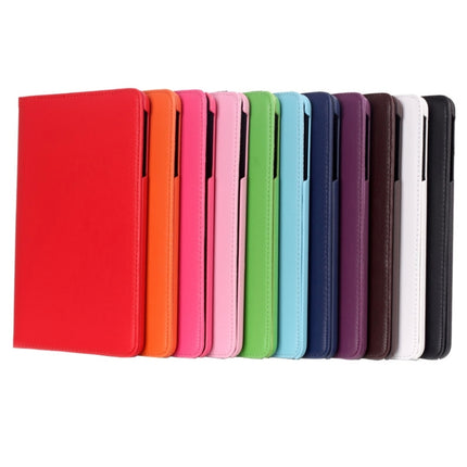 Litchi Texture 360 Degree Rotation Leather Case with Multi-functional Holder for Galaxy Tab E 9.6(Orange)-garmade.com