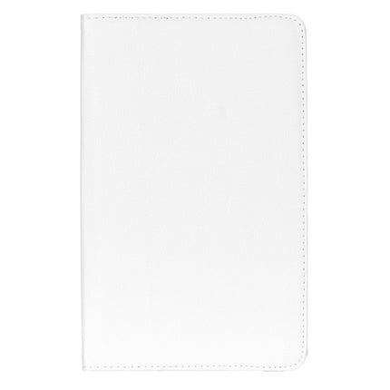 Litchi Texture 360 Degree Rotation Leather Case with Multi-functional Holder for Galaxy Tab E 9.6(White)-garmade.com
