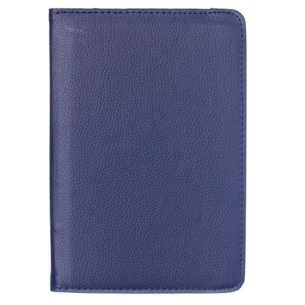 Litchi Texture 360 Degree Rotation Leather Case with multi-functional Holder for Galaxy Tab S2 8.0(Dark Blue)-garmade.com