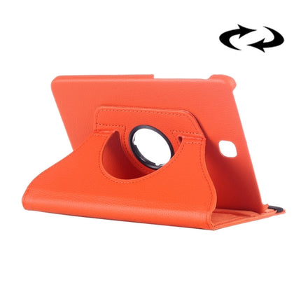 Litchi Texture 360 Degree Rotation Leather Case with multi-functional Holder for Galaxy Tab S2 8.0(Orange)-garmade.com