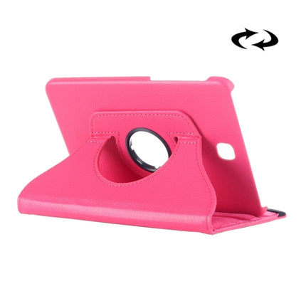 Litchi Texture 360 Degree Rotation Leather Case with multi-functional Holder for Galaxy Tab S2 8.0(Magenta)-garmade.com