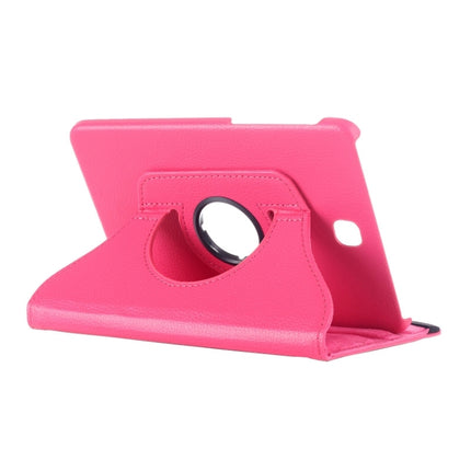Litchi Texture 360 Degree Rotation Leather Case with multi-functional Holder for Galaxy Tab S2 8.0(Magenta)-garmade.com