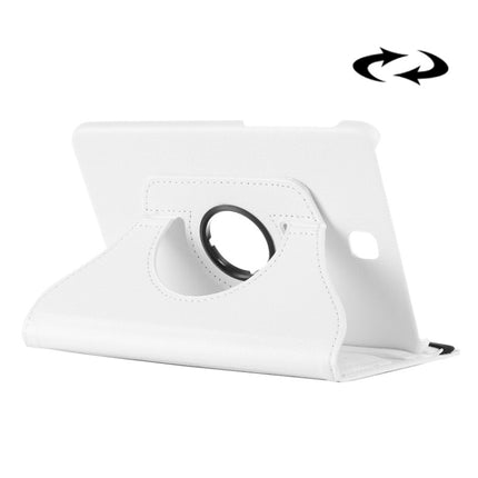 Litchi Texture 360 Degree Rotation Leather Case with multi-functional Holder for Galaxy Tab S2 8.0(White)-garmade.com