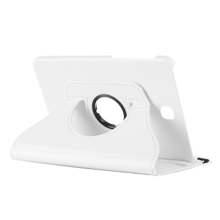 Litchi Texture 360 Degree Rotation Leather Case with multi-functional Holder for Galaxy Tab S2 8.0(White)-garmade.com