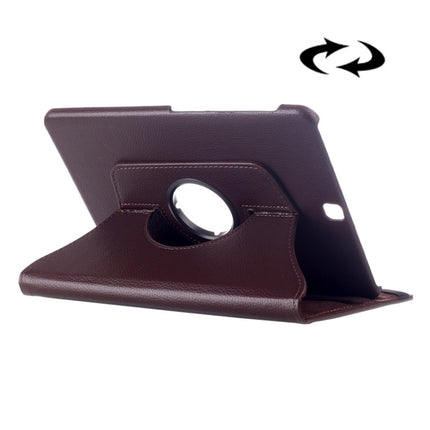 Litchi Texture 360 Degree Rotation Leather Case with multi-functional Holder for Galaxy Tab S2 9.7(Coffee)-garmade.com