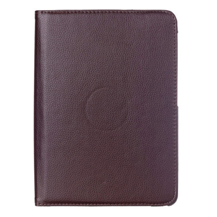 Litchi Texture 360 Degree Rotation Leather Case with multi-functional Holder for Galaxy Tab S2 9.7(Coffee)-garmade.com