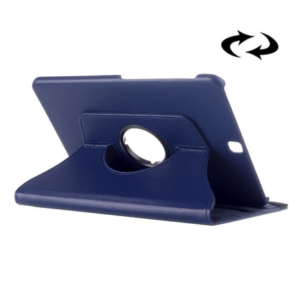 Litchi Texture 360 Degree Rotation Leather Case with multi-functional Holder for Galaxy Tab S2 9.7(Dark Blue)-garmade.com