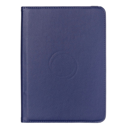 Litchi Texture 360 Degree Rotation Leather Case with multi-functional Holder for Galaxy Tab S2 9.7(Dark Blue)-garmade.com