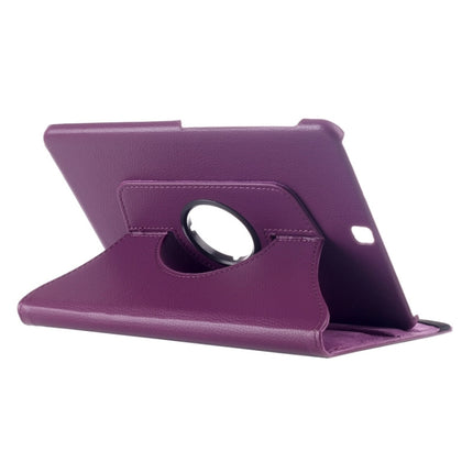 Litchi Texture 360 Degree Rotation Leather Case with multi-functional Holder for Galaxy Tab S2 9.7(Purple)-garmade.com