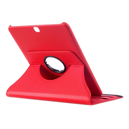 Litchi Texture 360 Degree Rotation Leather Case with multi-functional Holder for Galaxy Tab S2 9.7(Red)-garmade.com