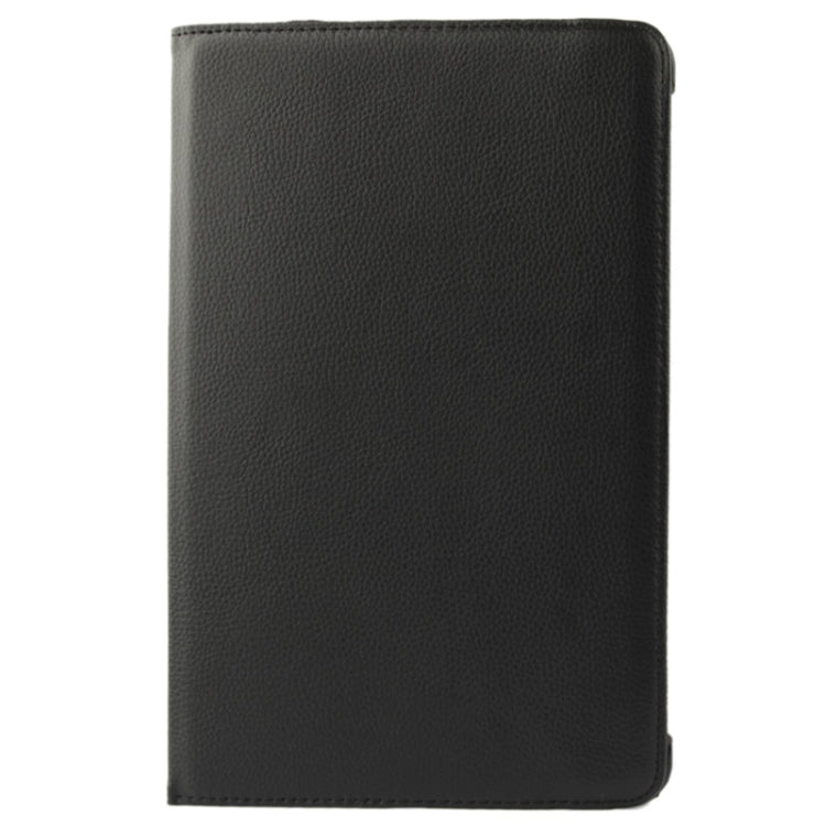 360 Degree Rotatable Litchi Texture Leather Case with Holder for Galaxy Tab 2 (10.1) / P5100(Black)-garmade.com