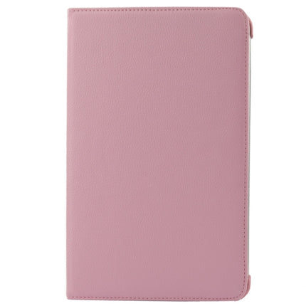 360 Degree Rotatable Litchi Texture Leather Case with Holder for Galaxy Tab 2 (10.1) / P5100(Pink)-garmade.com