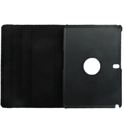 360 Degree Rotatable Litchi Texture Leather Case with 2-angle Viewing Holder for Galaxy Note 10.1 (2014 Edition) / P600, Black(Black)-garmade.com