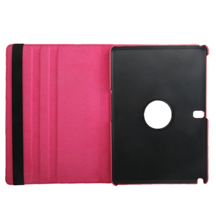 360 Degree Rotatable Litchi Texture Leather Case with 2-angle Viewing Holder for Galaxy Note 10.1 (2014 Edition) / P600, Magenta(Magenta)-garmade.com