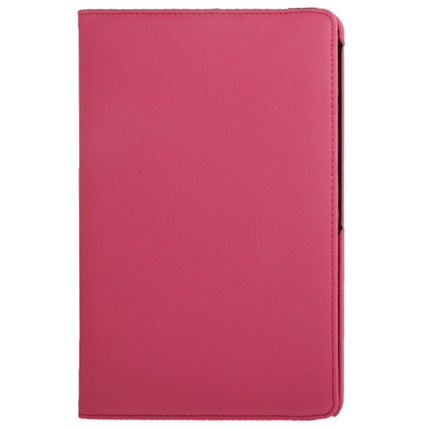 360 Degree Rotatable Litchi Texture Leather Case with 2-angle Viewing Holder for Galaxy Note 10.1 (2014 Edition) / P600, Magenta(Magenta)-garmade.com