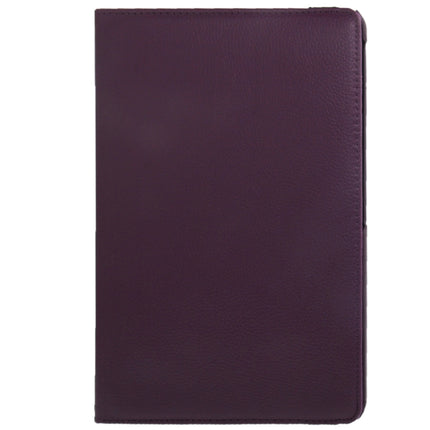 360 Degree Rotatable Litchi Texture Leather Case with 2-angle Viewing Holder for Galaxy Note 10.1 (2014 Edition) / P600, Purple(Purple)-garmade.com