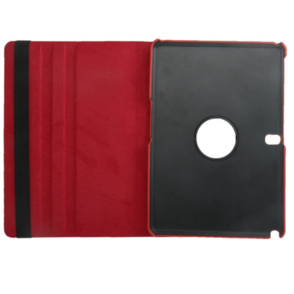 360 Degree Rotatable Litchi Texture Leather Case with 2-angle Viewing Holder for Galaxy Note 10.1 (2014 Edition)/ P600, Red(Red)-garmade.com