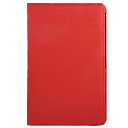 360 Degree Rotatable Litchi Texture Leather Case with 2-angle Viewing Holder for Galaxy Note 10.1 (2014 Edition)/ P600, Red(Red)-garmade.com
