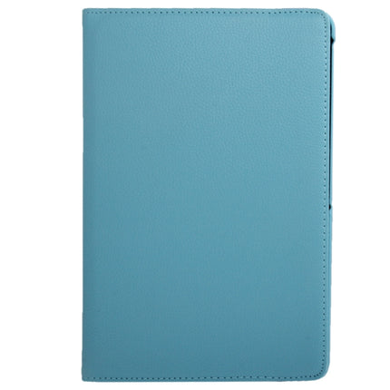 360 Degree Rotatable Litchi Texture Leather Case with 2-angle Viewing Holder for Galaxy Note 10.1 (2014 Edition) / P600, Baby Blue(Baby Blue)-garmade.com
