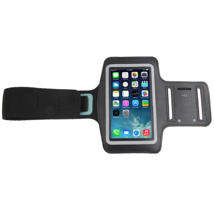 Universal PU Sports Armband Case with Earphone Hole for iPhone 7 / iPhone 6 / Galaxy S IV / i9500 / S III / i9300(Black)-garmade.com