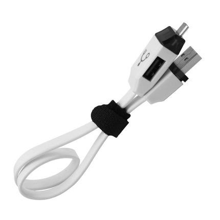 OTG-Y-01 USB 2.0 Male to Micro USB Male + USB Female OTG Charging Data Cable for Android Phones / Tablets with OTG Function, Length: 30cm(White)-garmade.com