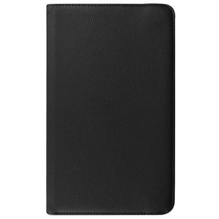 Litchi Texture Horizontal Flip Solid Color Leather Case with 360 Degrees Rotation Holder for Galaxy Tab E 9.6 / T560 / T561(Black)-garmade.com