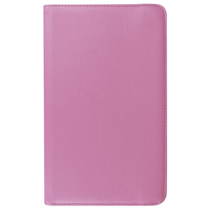 Litchi Texture Horizontal Flip Solid Color Leather Case with 360 Degrees Rotation Holder for Galaxy Tab E 9.6 / T560 / T561(Pink)-garmade.com