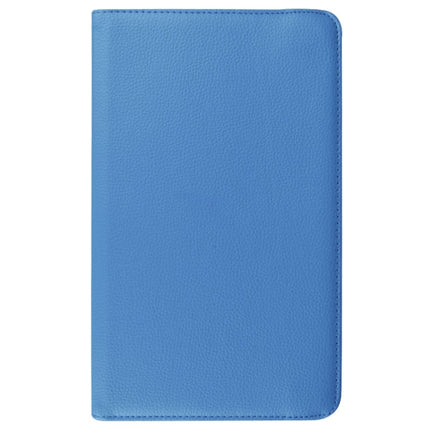 Litchi Texture Horizontal Flip Solid Color Leather Case with 360 Degrees Rotation Holder for Galaxy Tab E 9.6 / T560 / T561(Blue)-garmade.com