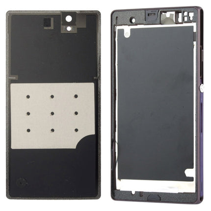 Middle Board + Battery Back Cover for Sony L36H (Purple)-garmade.com