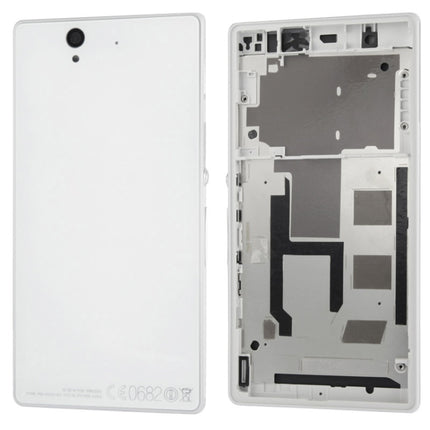 Middle Board + Battery Back Cover for Sony L36H(White)-garmade.com