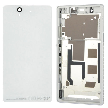 Middle Board + Battery Back Cover for Sony L36H(White)-garmade.com