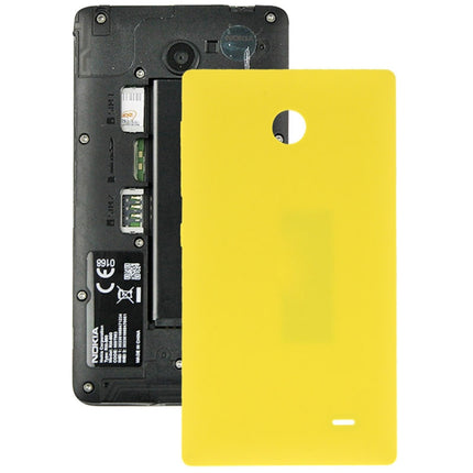 Replacement Plastic Battery Back Cover + Side Button For Nokia X (Yellow)-garmade.com