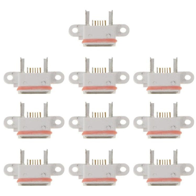 10 PCS Charging Port Dock Connector for Xiaomi Mi 4(White)-garmade.com