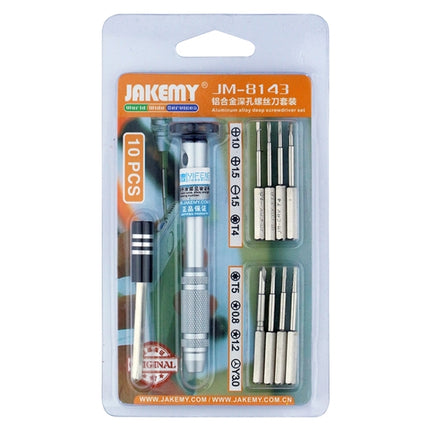 JAKEMY JM-8143 10 in 1 Multifunctional Aluminium Alloy Screwdriver Tools Kit-garmade.com