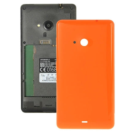 Bright Surface Solid Color Plastic Battery Back Cover for Microsoft Lumia 535(Orange)-garmade.com