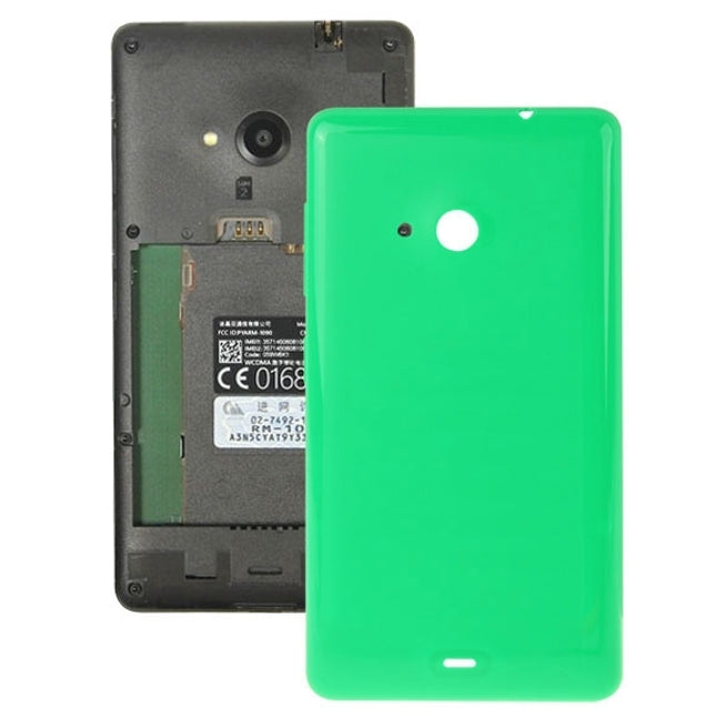 Bright Surface Solid Color Plastic Battery Back Cover for Microsoft Lumia 535(Green)-garmade.com