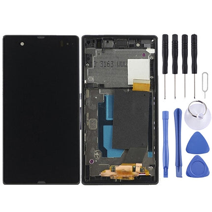 LCD Display + Touch Panel with Frame for Sony Xperia Z / L36H / C6603 / C6602(Black)-garmade.com