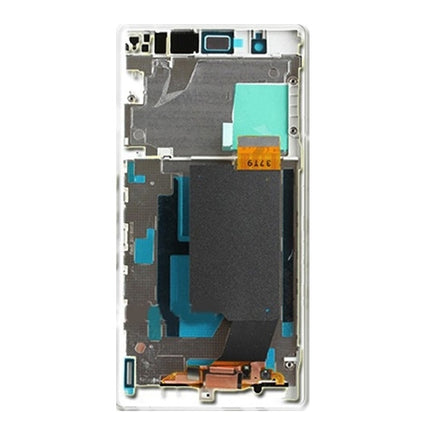 LCD Display + Touch Panel with Frame for Sony Xperia Z / L36H / C6603 / C6602(White)-garmade.com