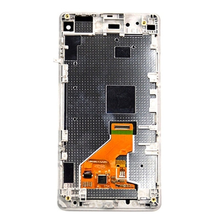 LCD Display + Touch Panel with Frame for Sony Xperia Z1 Compact(White)-garmade.com